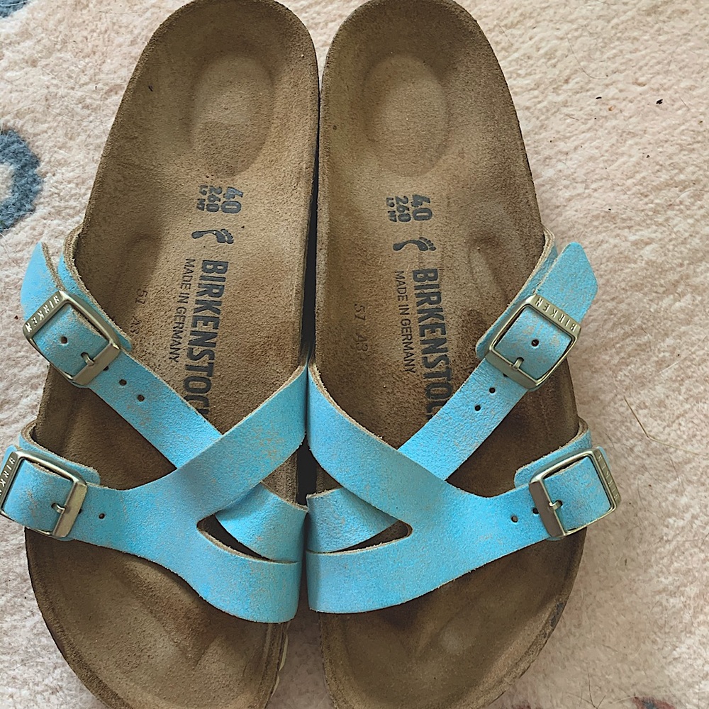 New! Light Blue Birkenstock Size 40